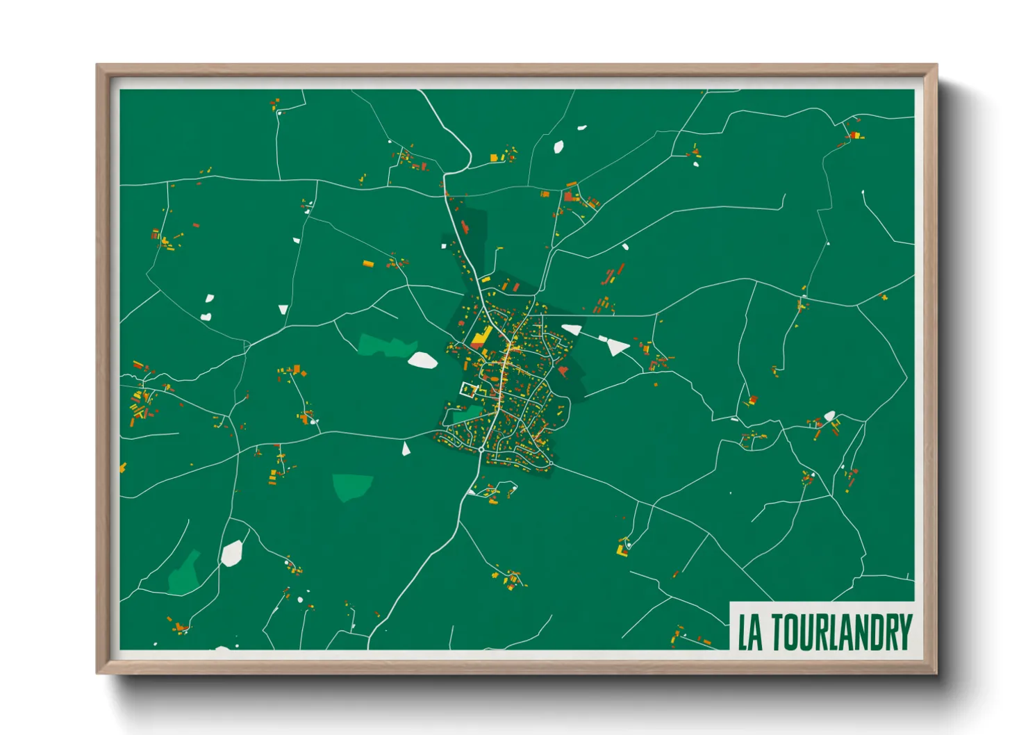 Une affiche de carte sur La Tourlandry
