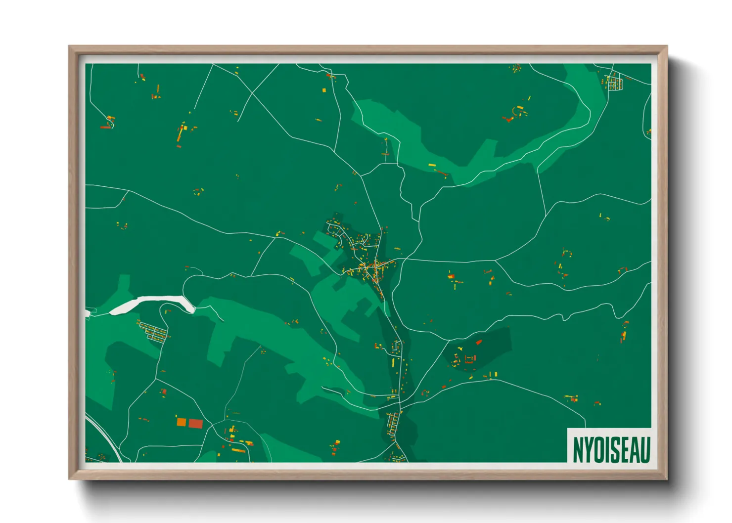 Une affiche de carte sur Nyoiseau