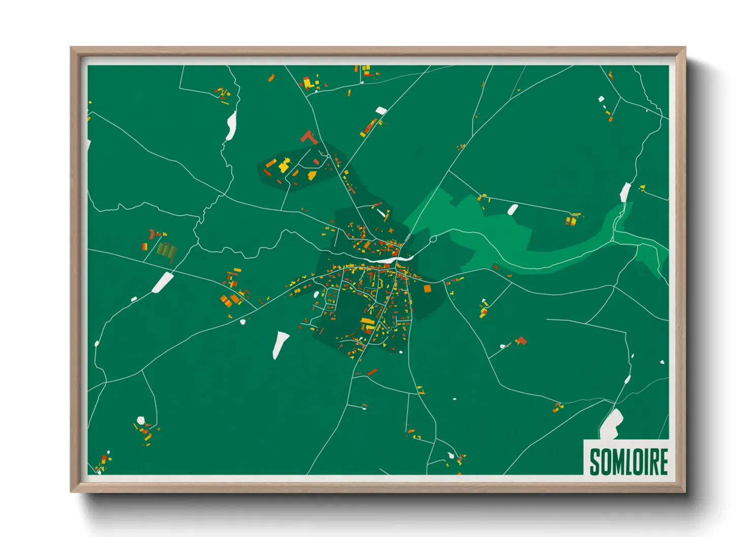 Une affiche de carte sur Somloire