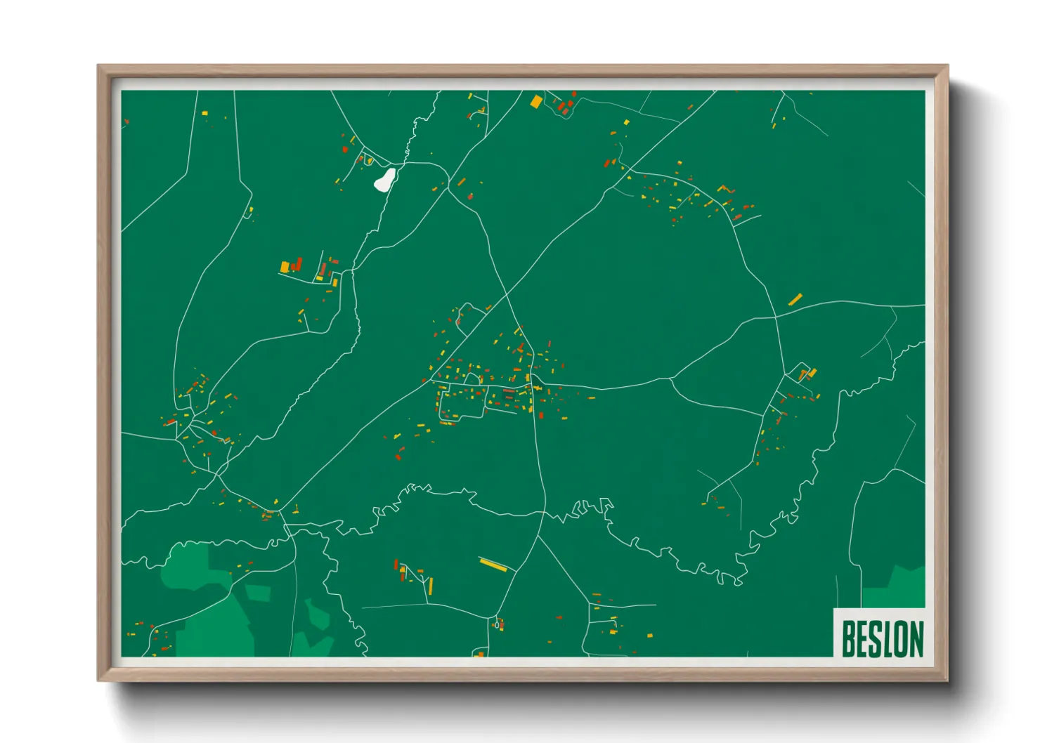 Une affiche de carte sur Beslon
