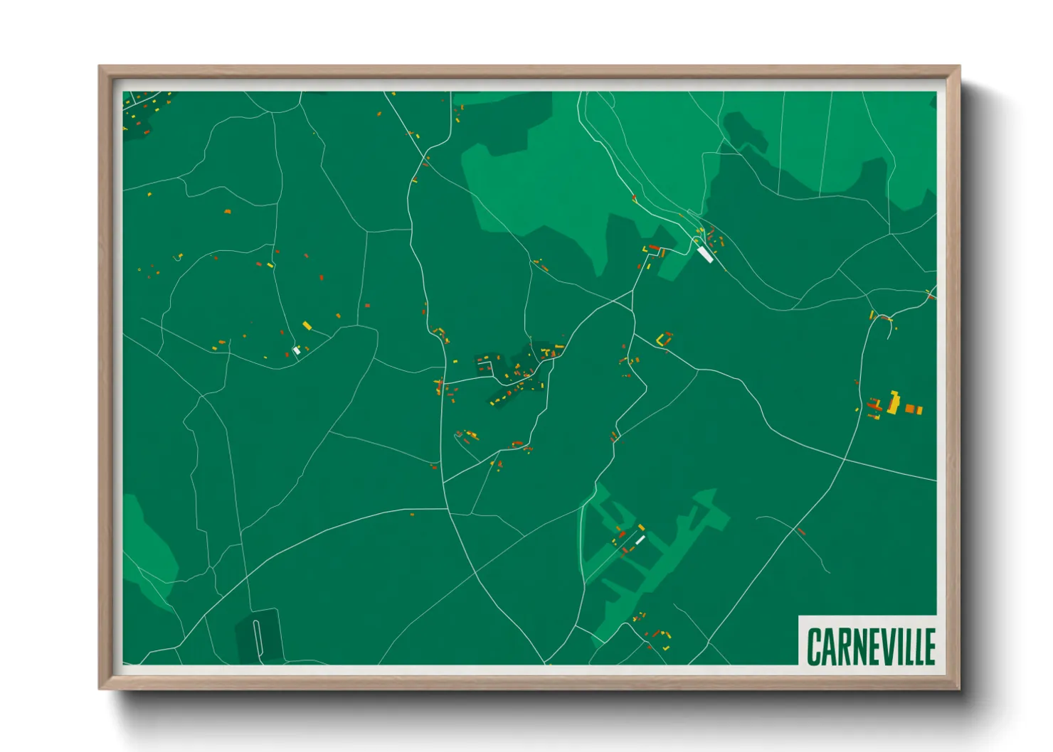 Une affiche de carte sur Carneville