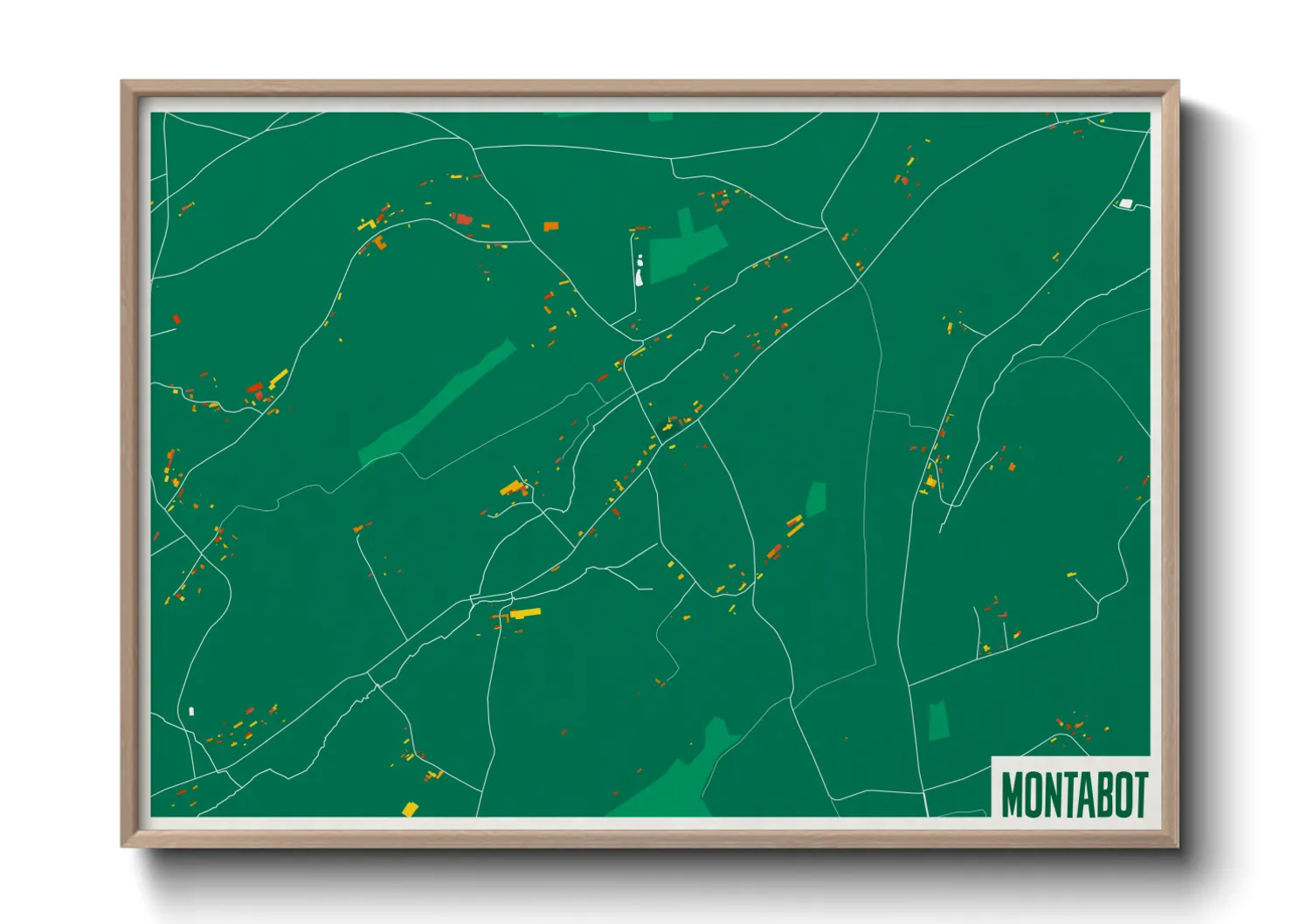 Une affiche de carte sur Montabot