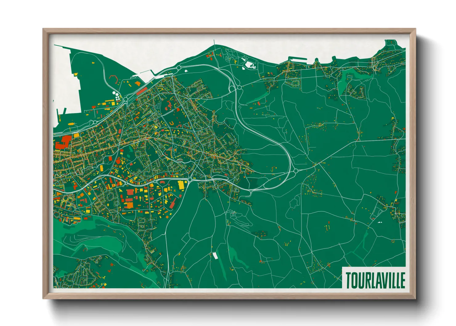 Une affiche de carte sur Tourlaville