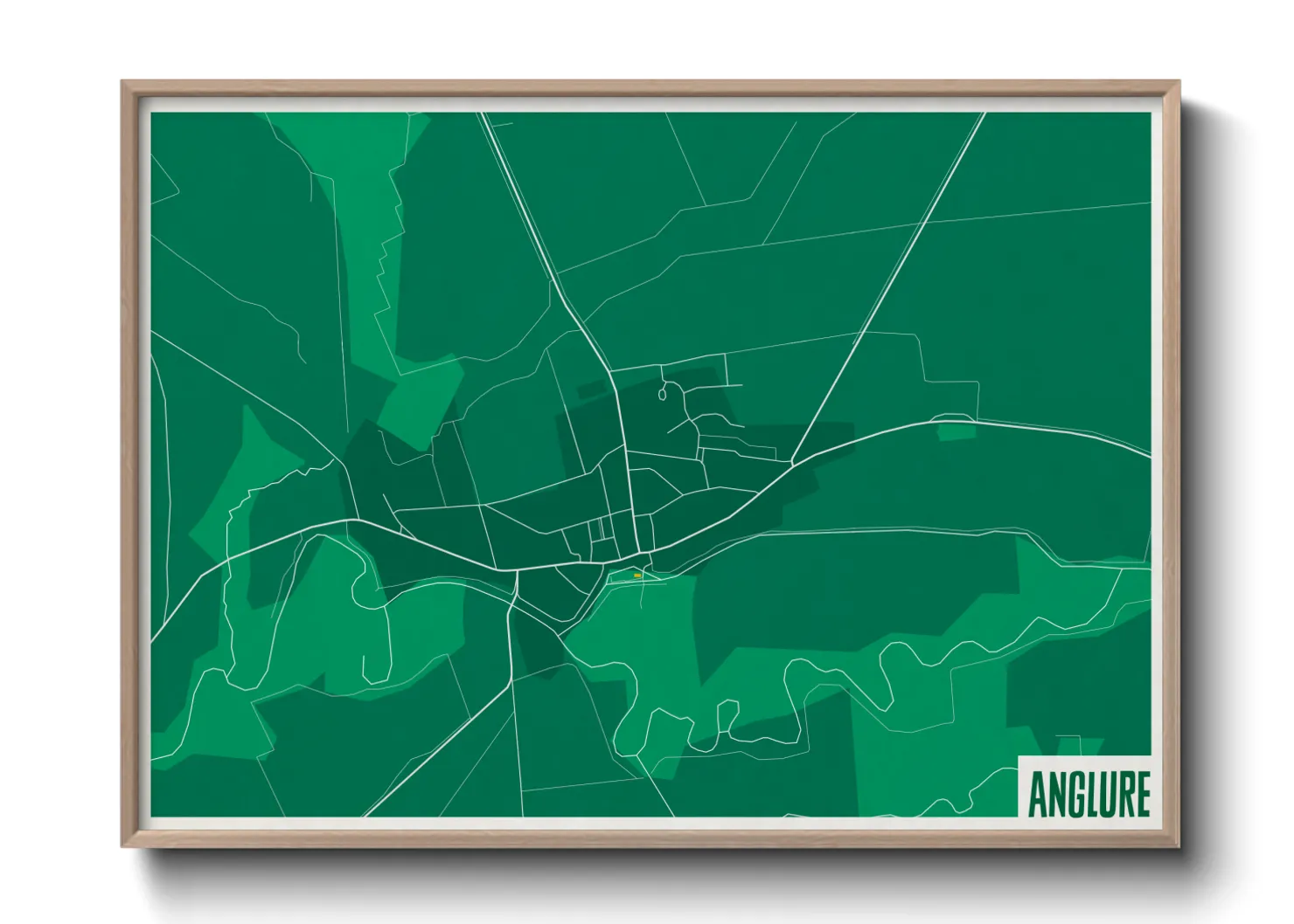 Une affiche de carte sur Anglure