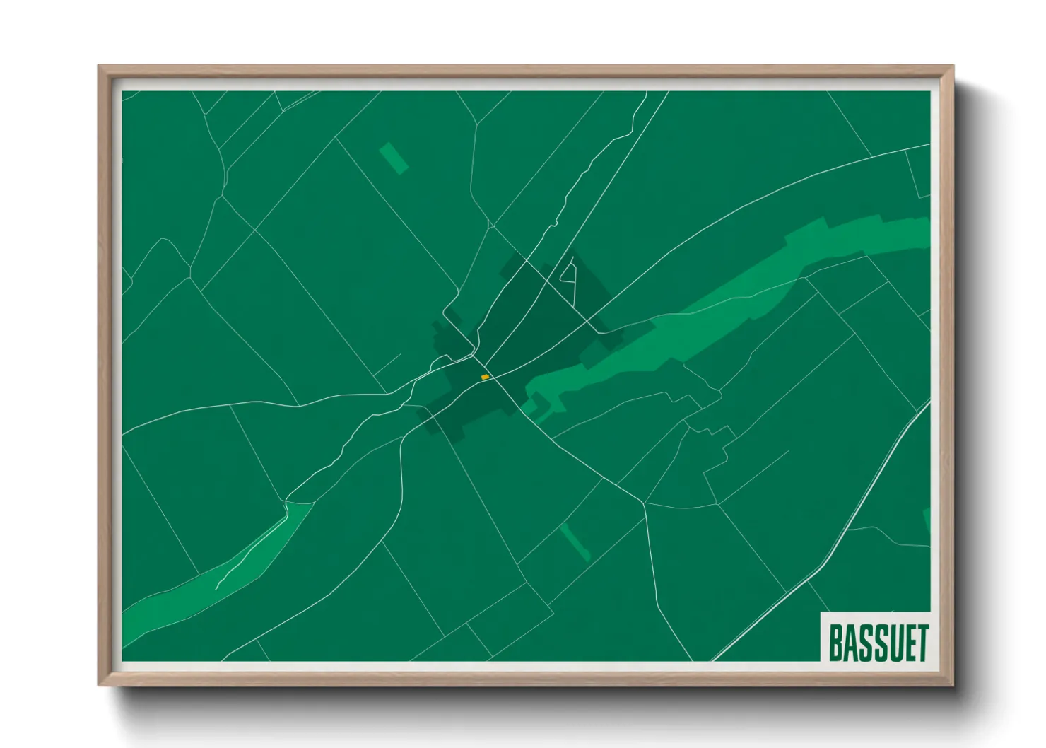 Une affiche de carte sur Bassuet