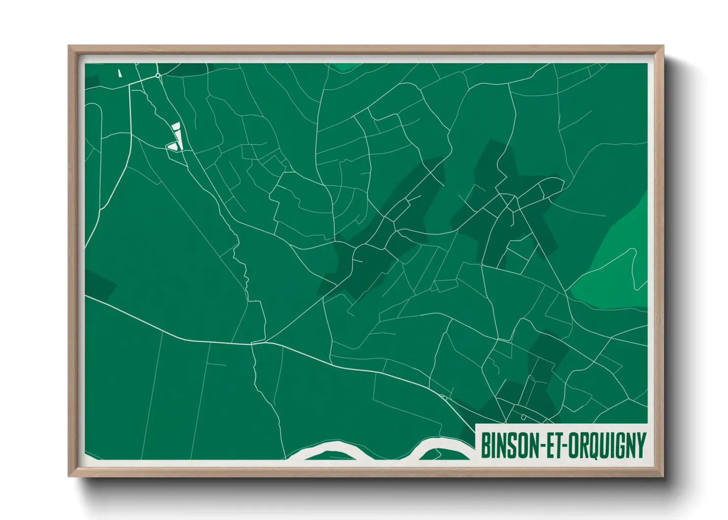 Une affiche de carte sur Binson-et-Orquigny