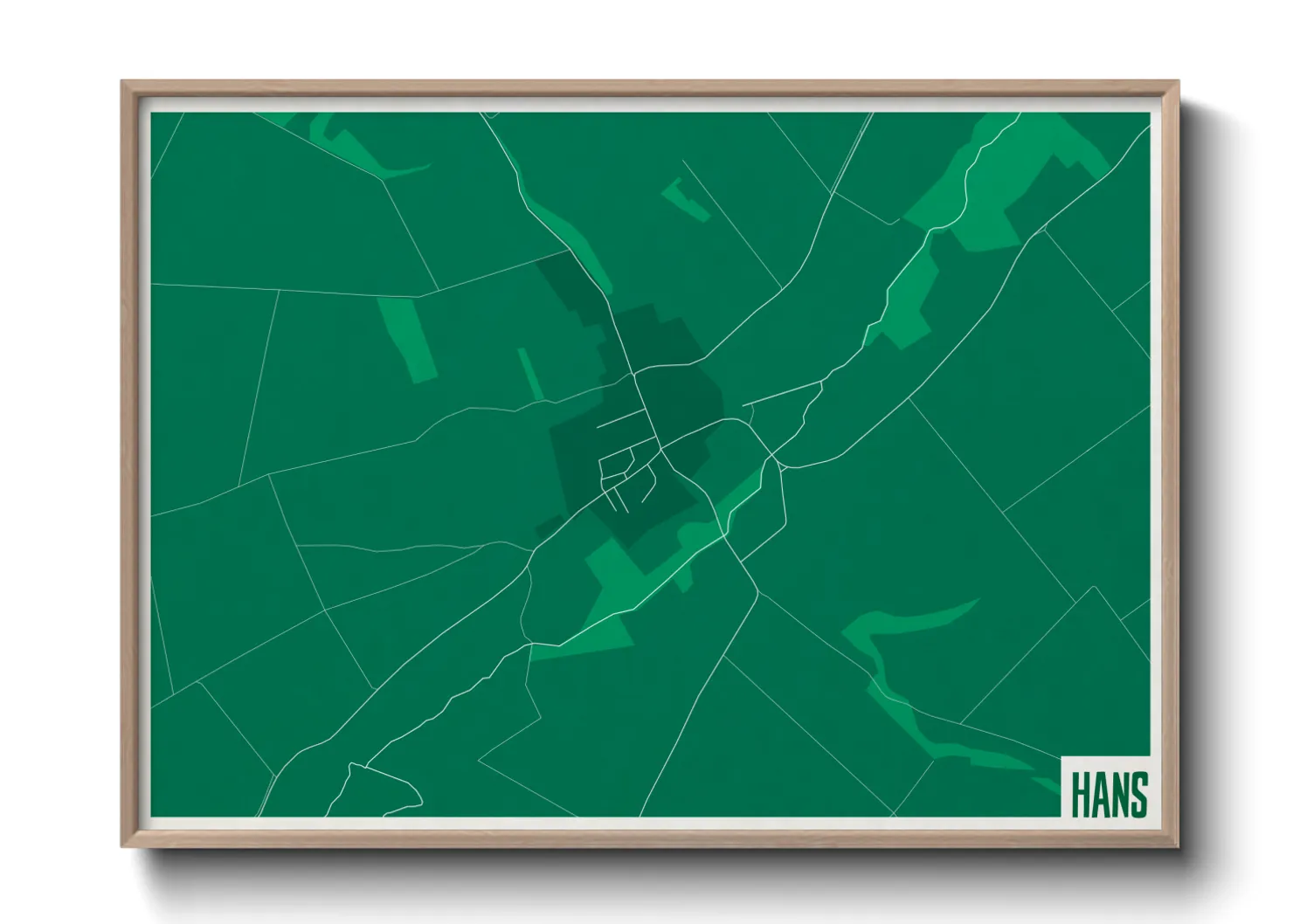 Une affiche de carte sur Hans