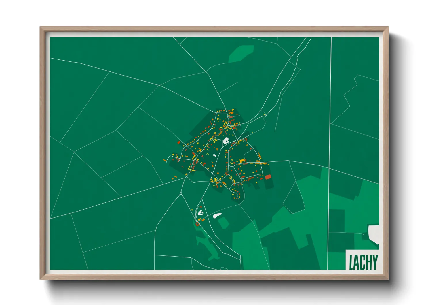 Une affiche de carte sur Lachy