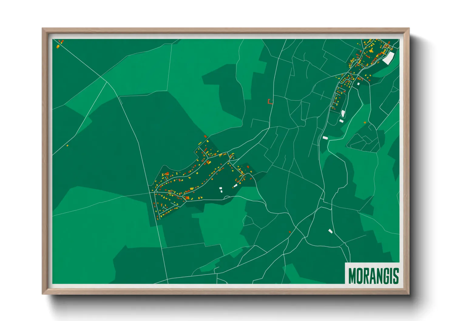 Une affiche de carte sur Morangis