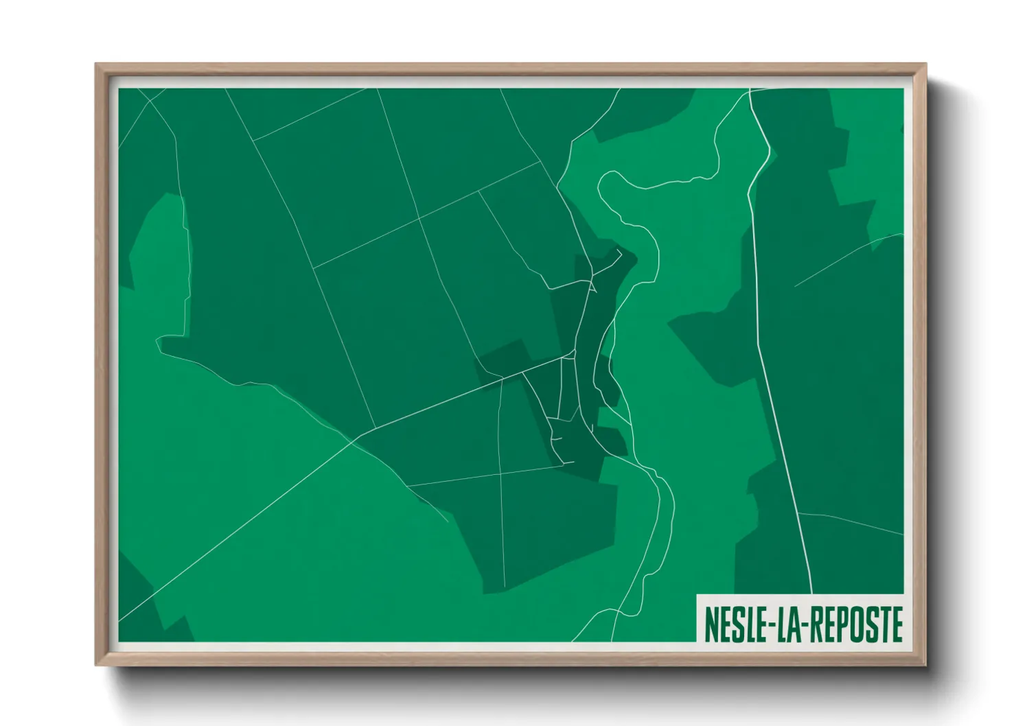 Une affiche de carte sur Nesle-la-Reposte