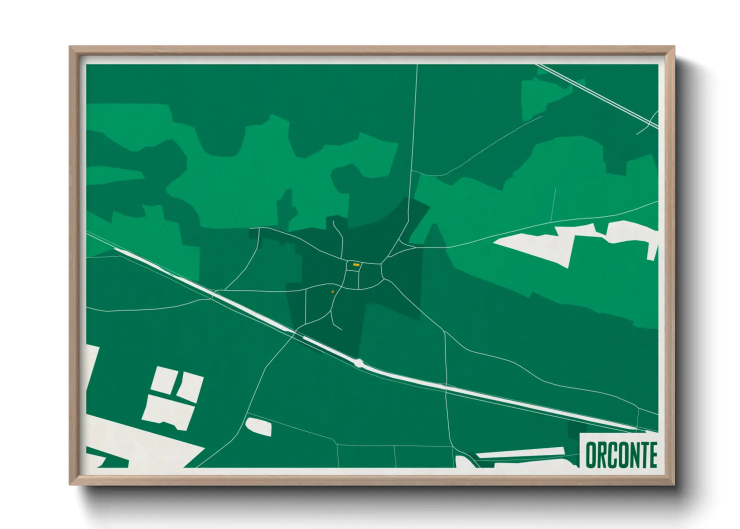 Une affiche de carte sur Orconte