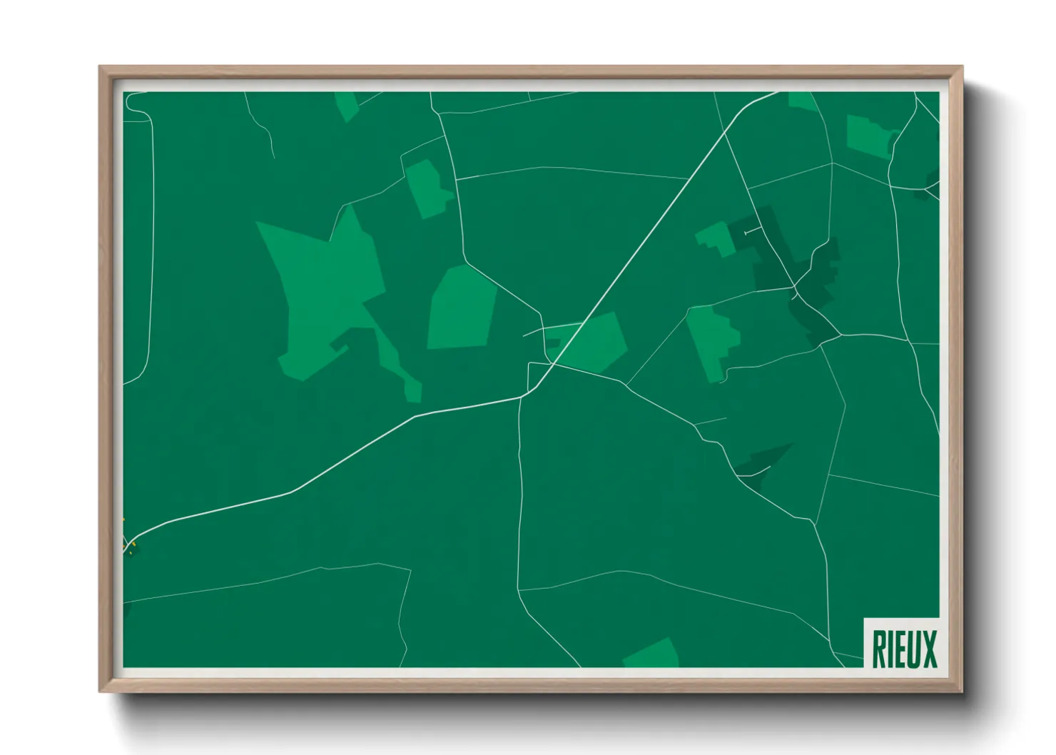 Une affiche de carte sur Rieux