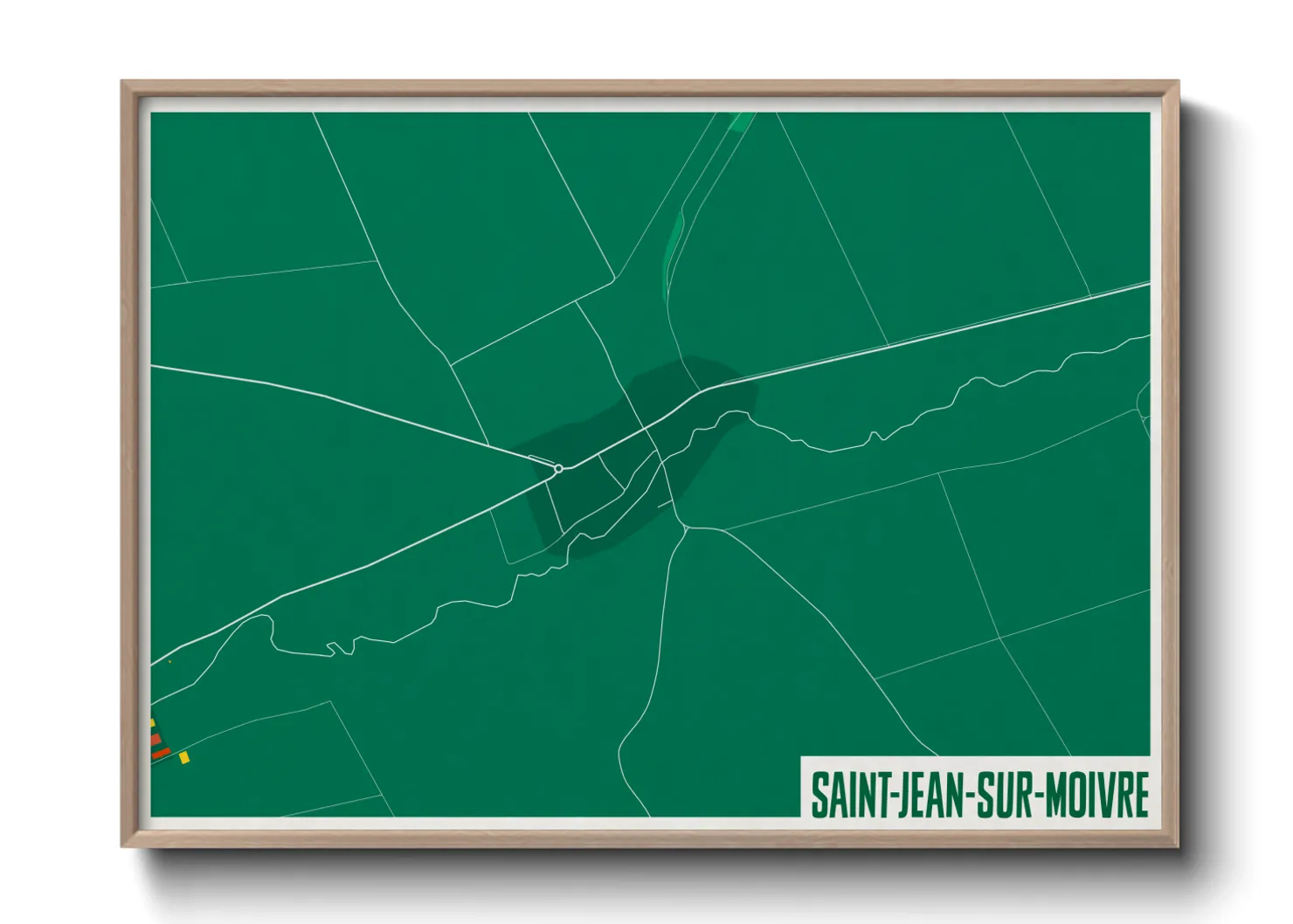 Une affiche de carte sur Saint-Jean-sur-Moivre