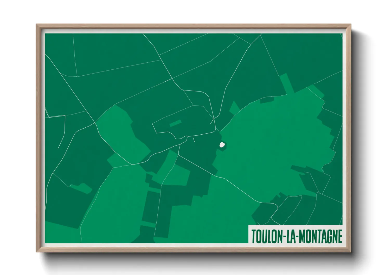 Une affiche de carte sur Toulon-la-Montagne