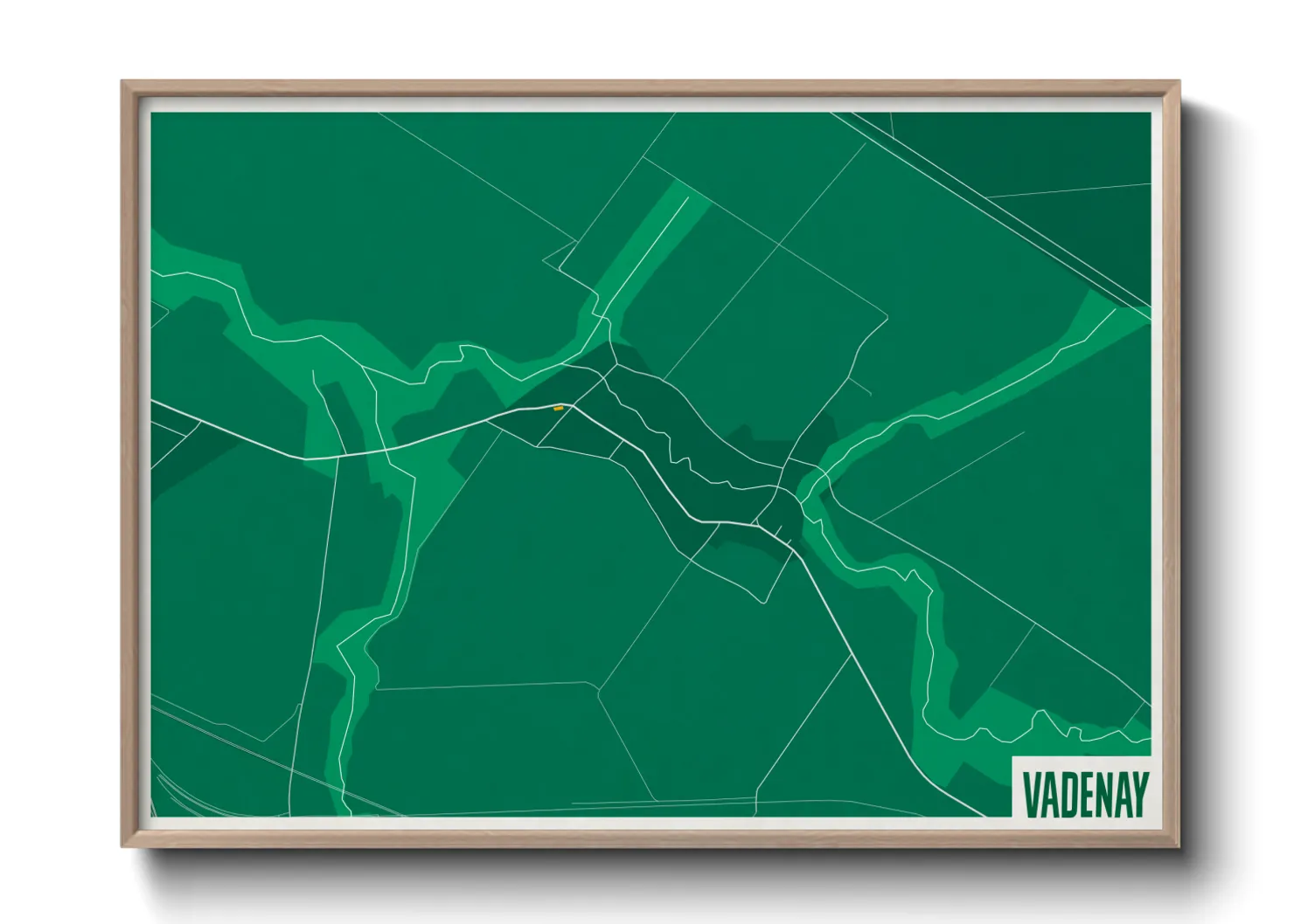 Une affiche de carte sur Vadenay