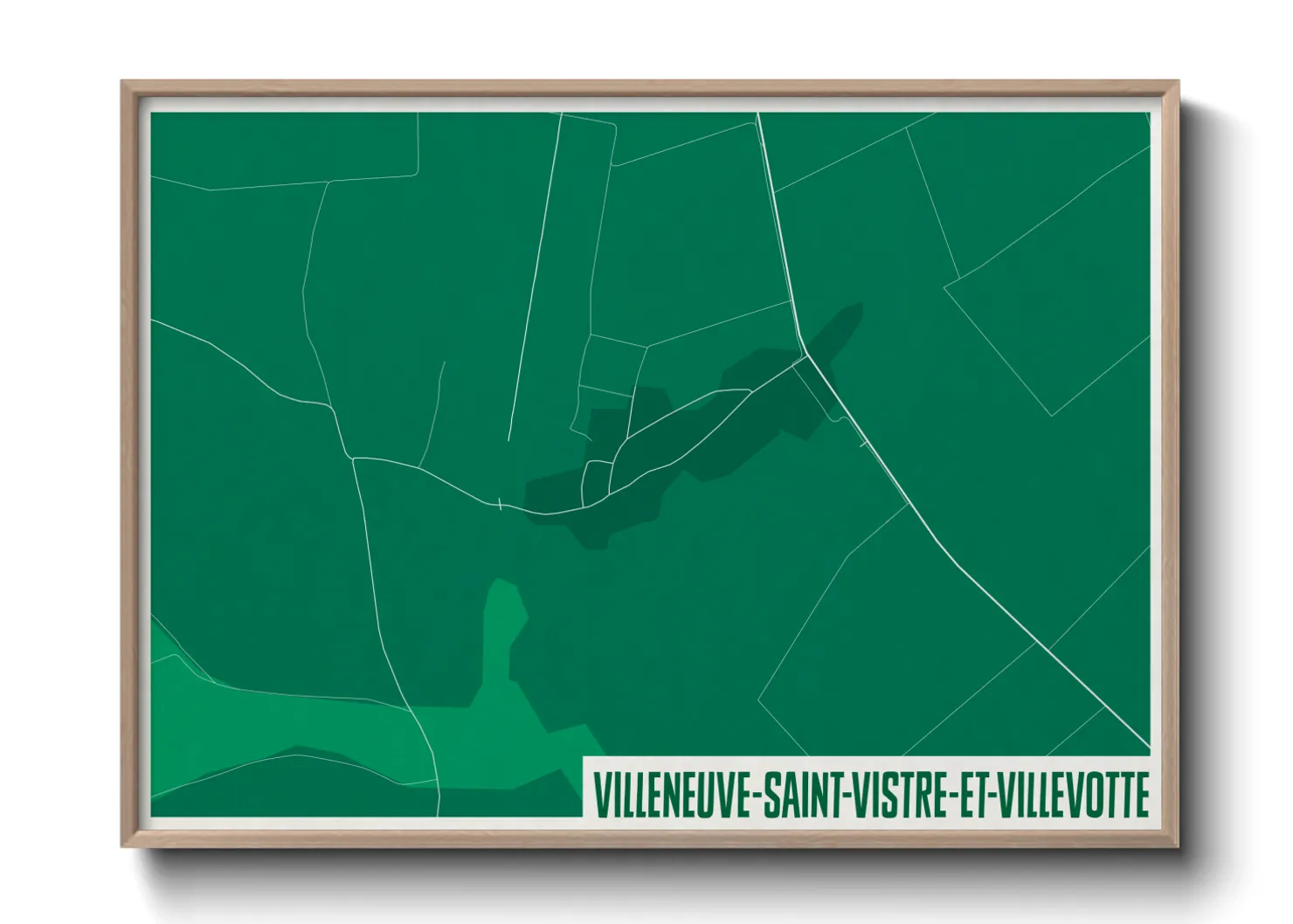 Une affiche de carte sur Villeneuve-Saint-Vistre-et-Villevotte