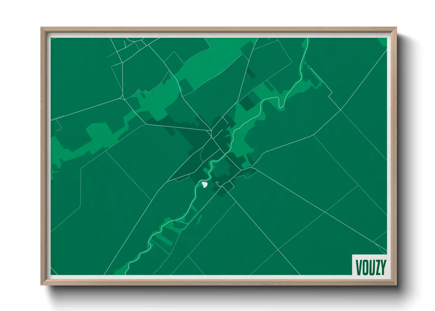 Une affiche de carte sur Vouzy