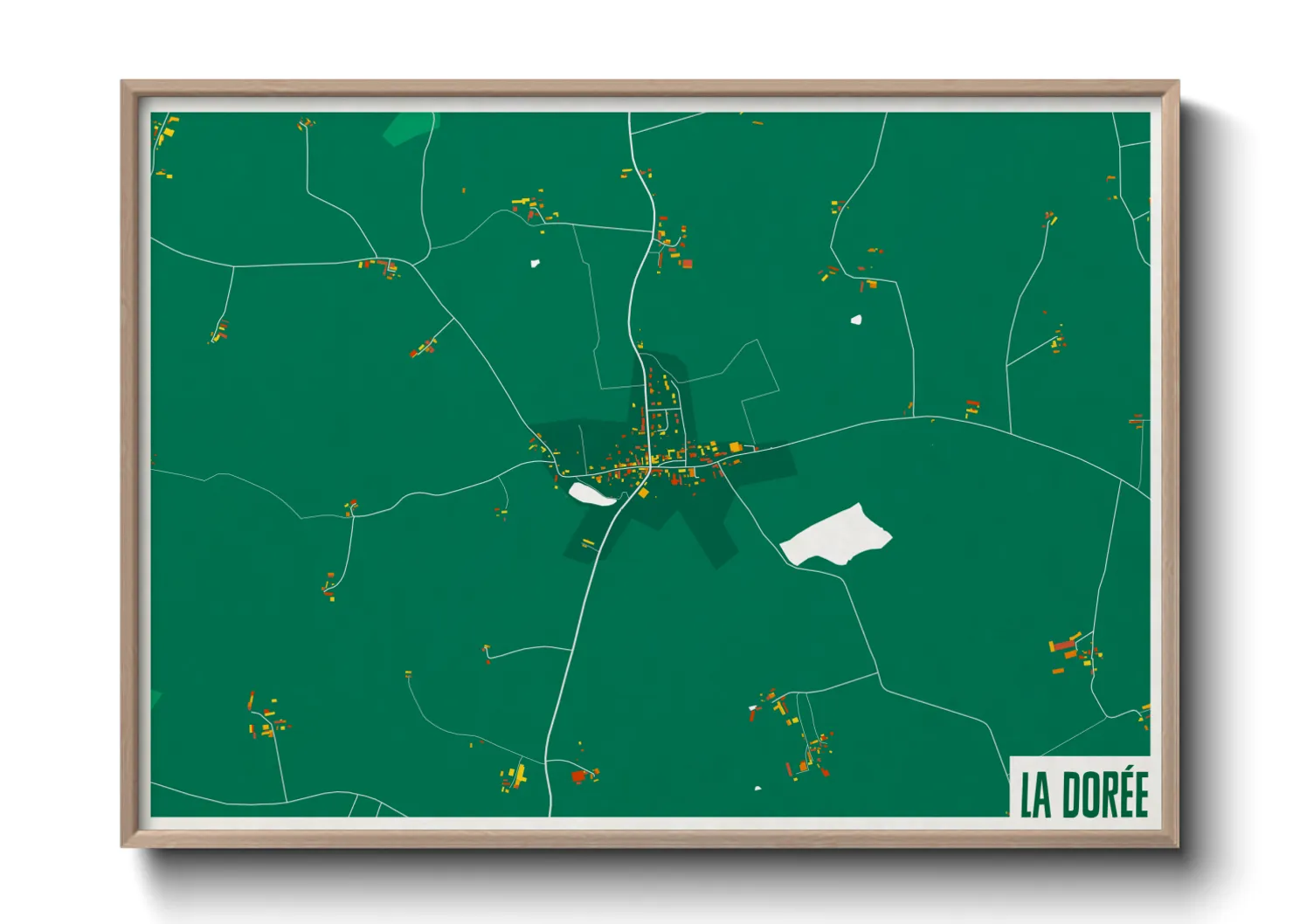 Une affiche de carte sur La Dorée