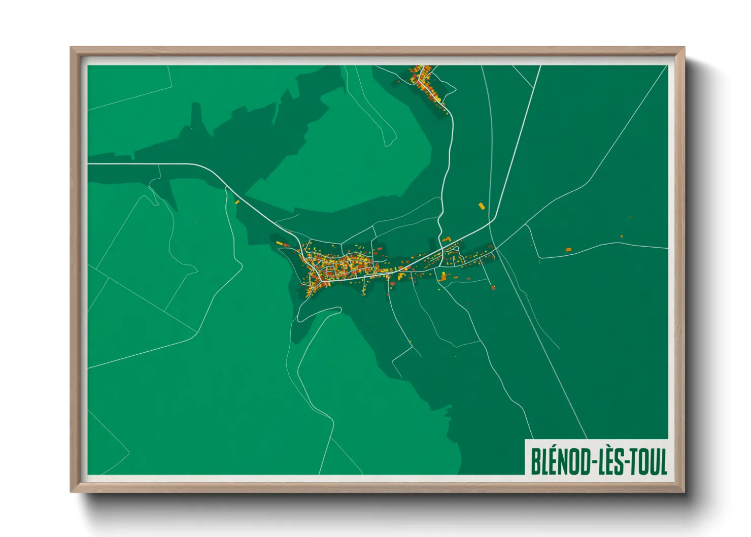 Une affiche de carte sur Blénod-lès-Toul