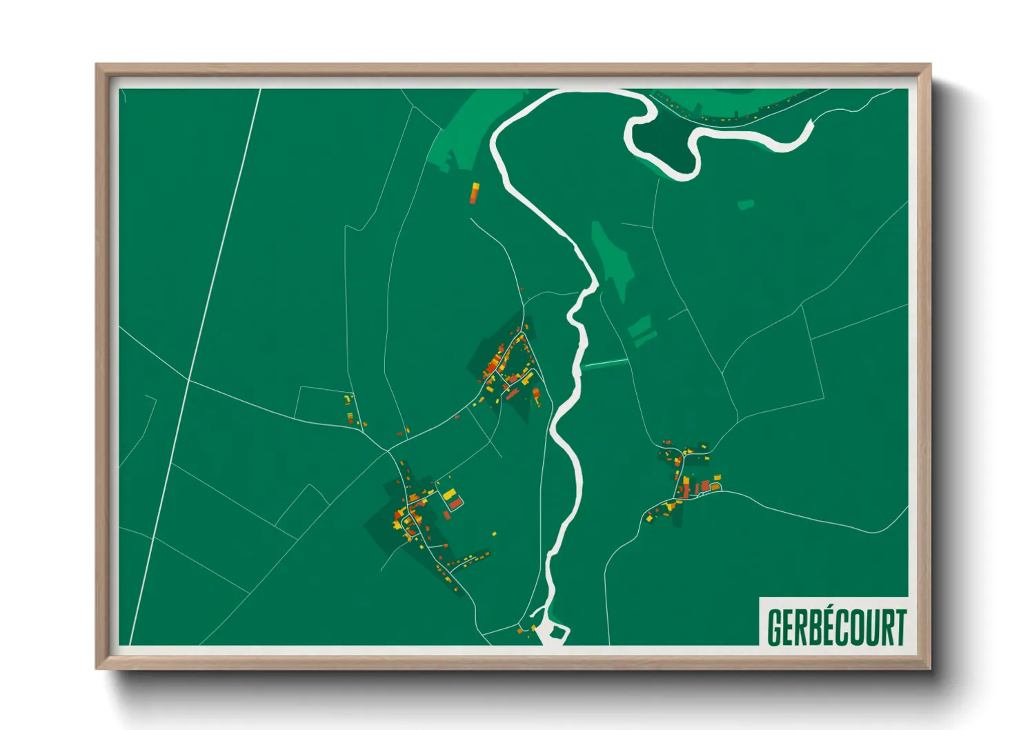 Une affiche de carte sur Gerbécourt