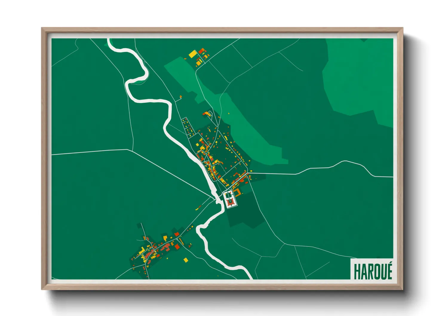 Une affiche de carte sur Haroué