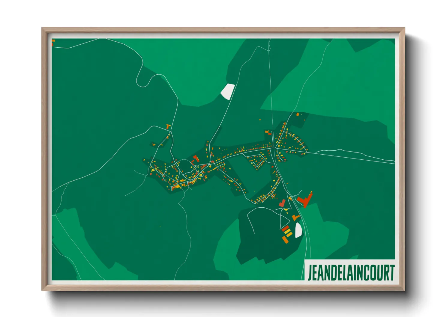 Une affiche de carte sur Jeandelaincourt