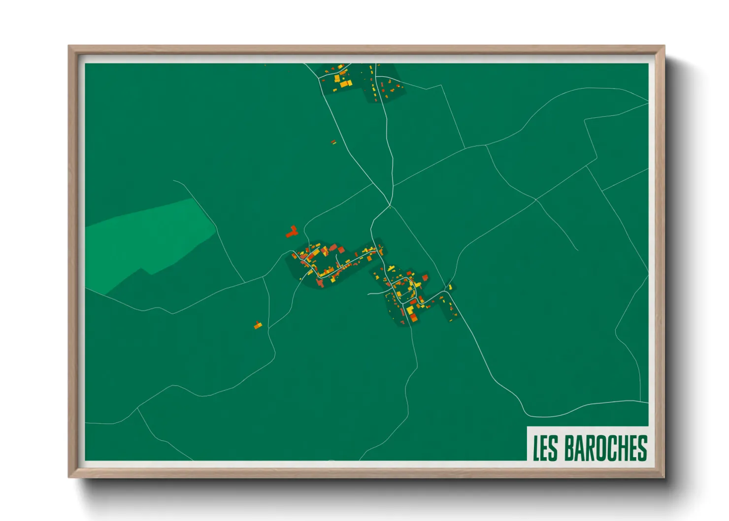 Une affiche de carte sur Les Baroches