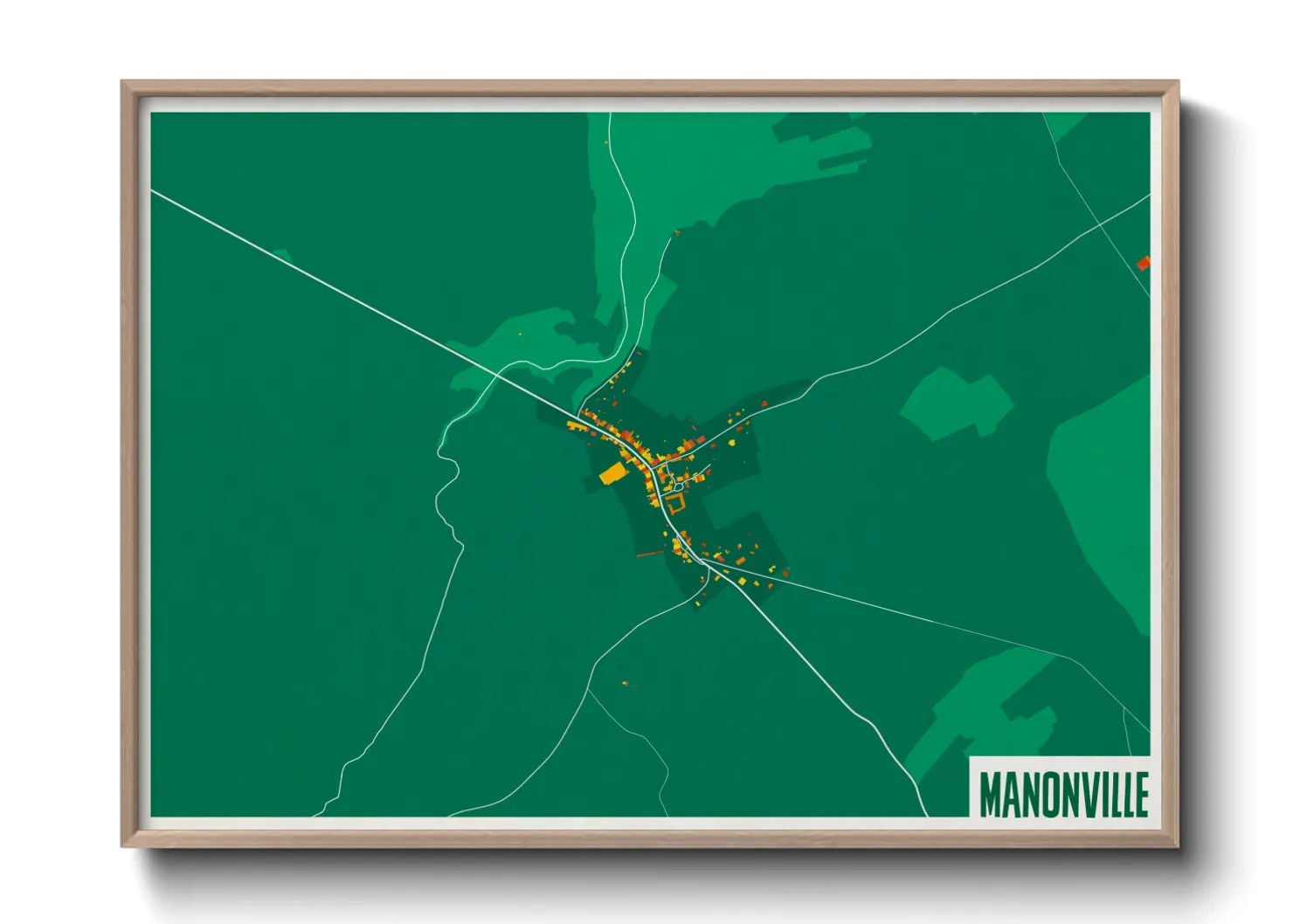 Une affiche de carte sur Manonville