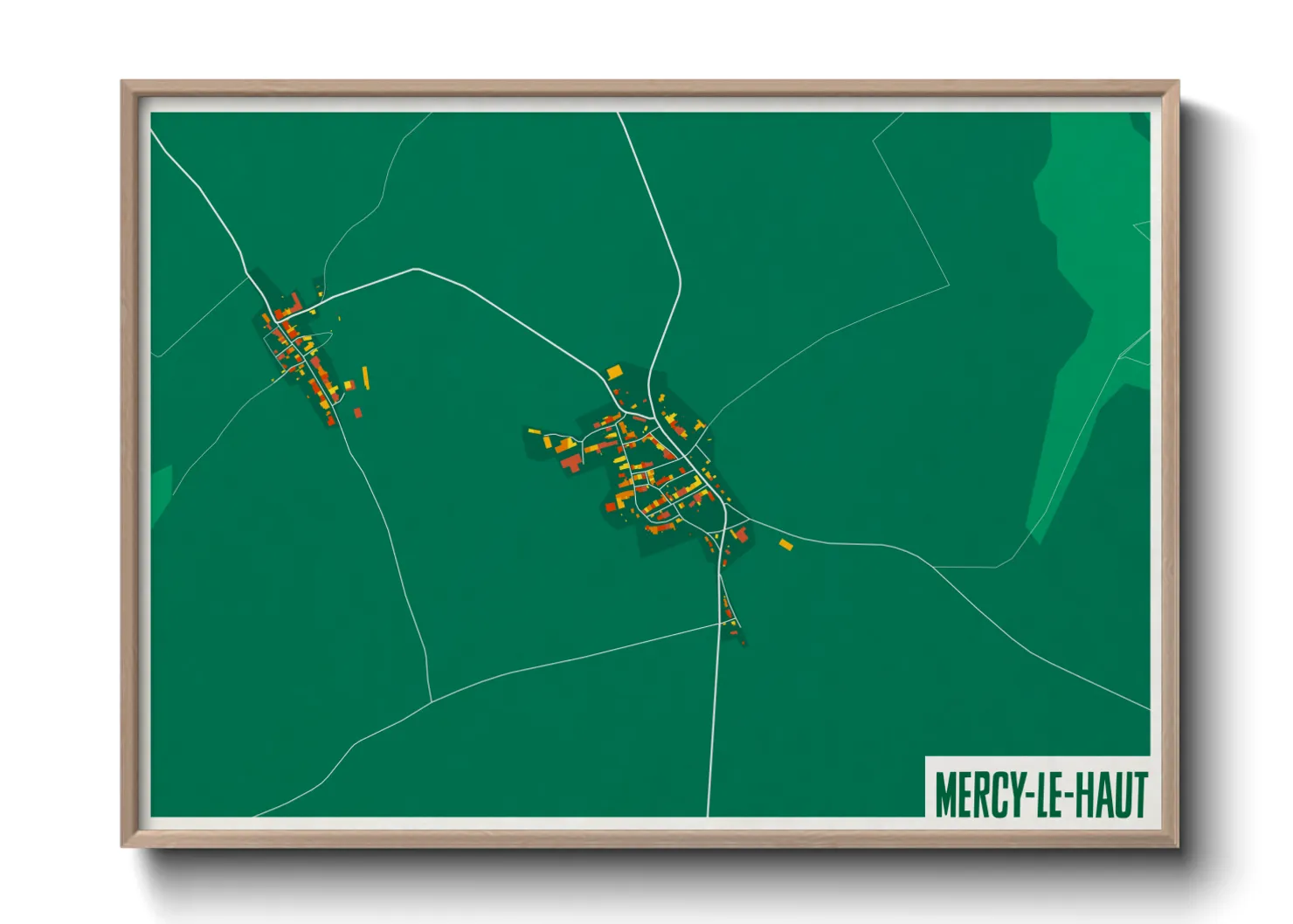 Une affiche de carte sur Mercy-le-Haut