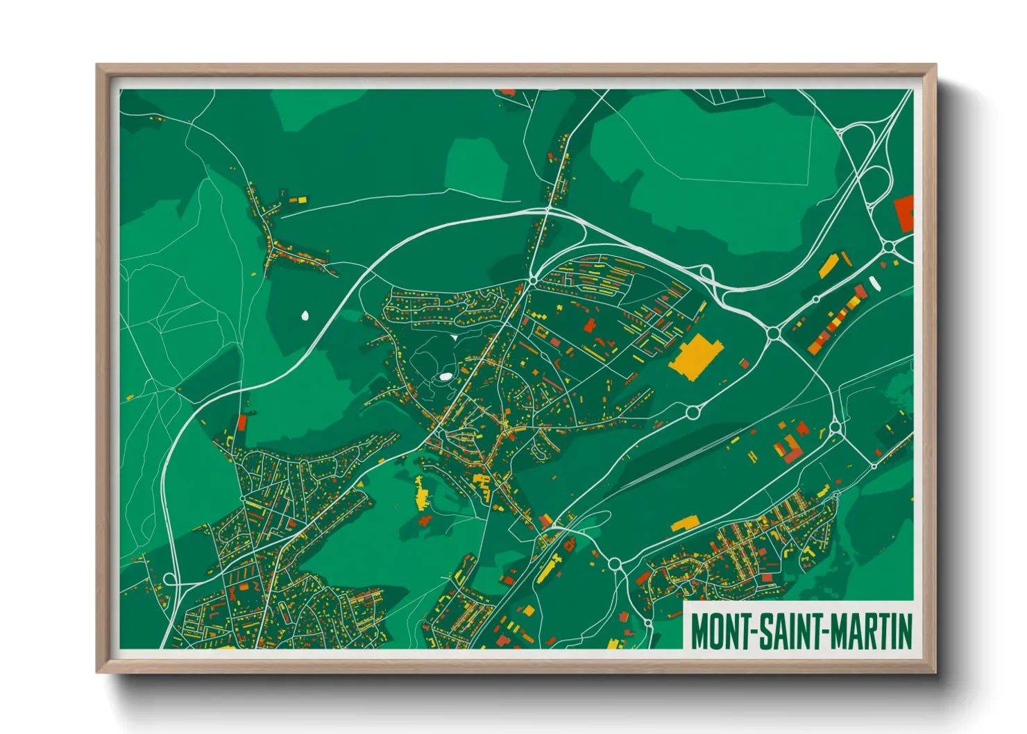 Une affiche de carte sur Mont-Saint-Martin