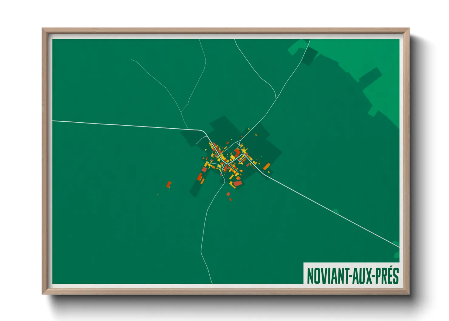 Une affiche de carte sur Noviant-aux-Prés