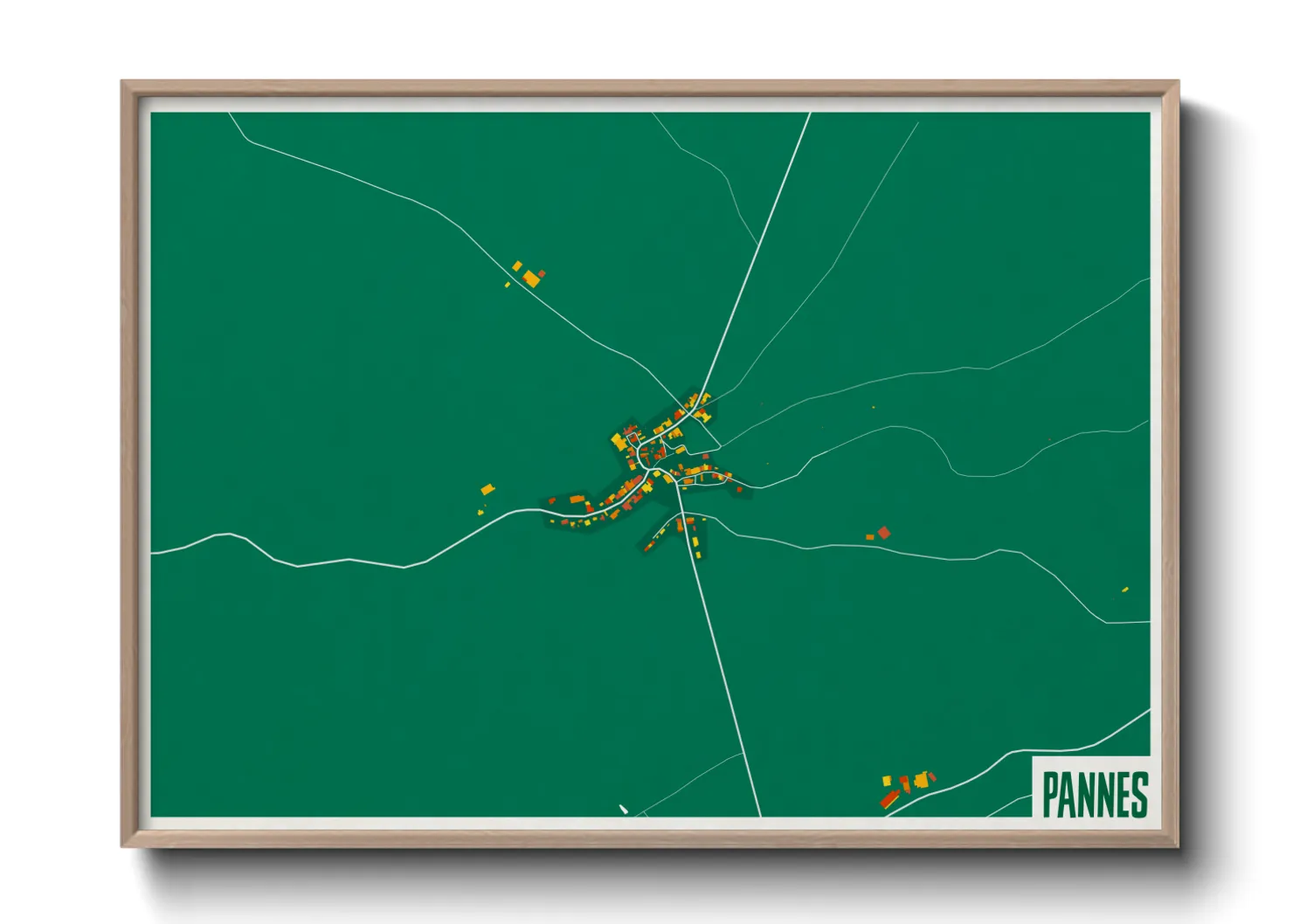 Une affiche de carte sur Pannes