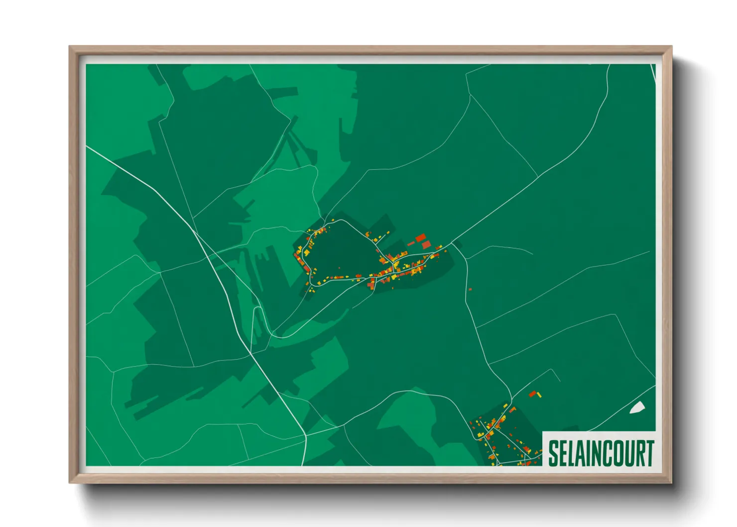 Une affiche de carte sur Selaincourt