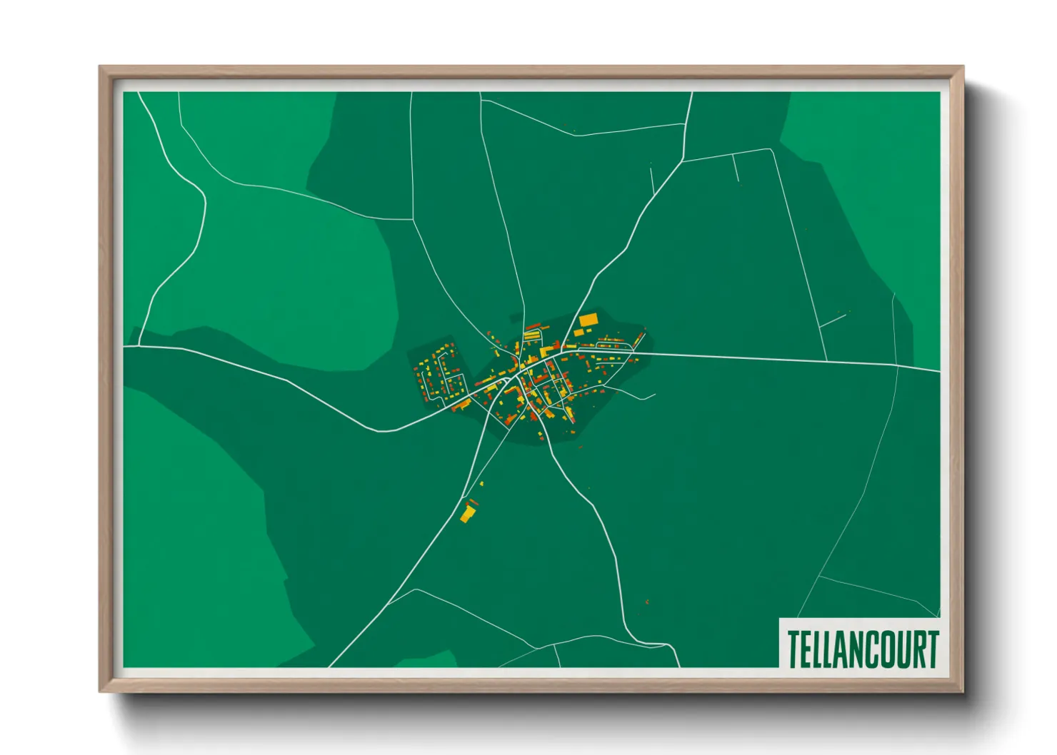 Une affiche de carte sur Tellancourt