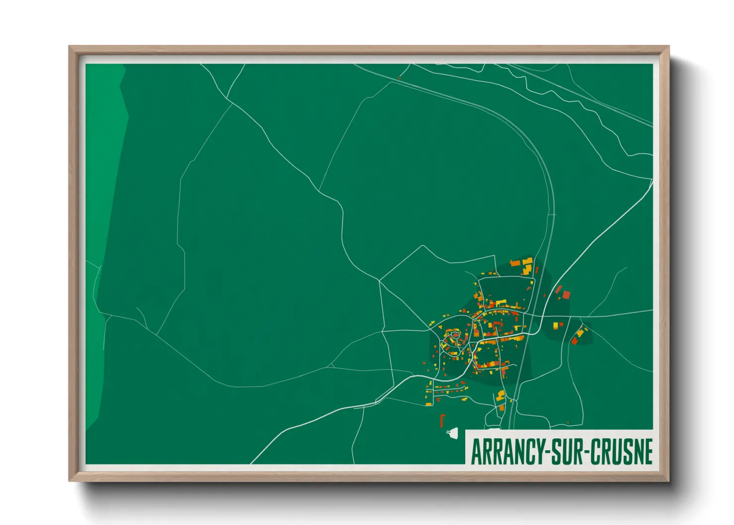 Une affiche de carte sur Arrancy-sur-Crusne