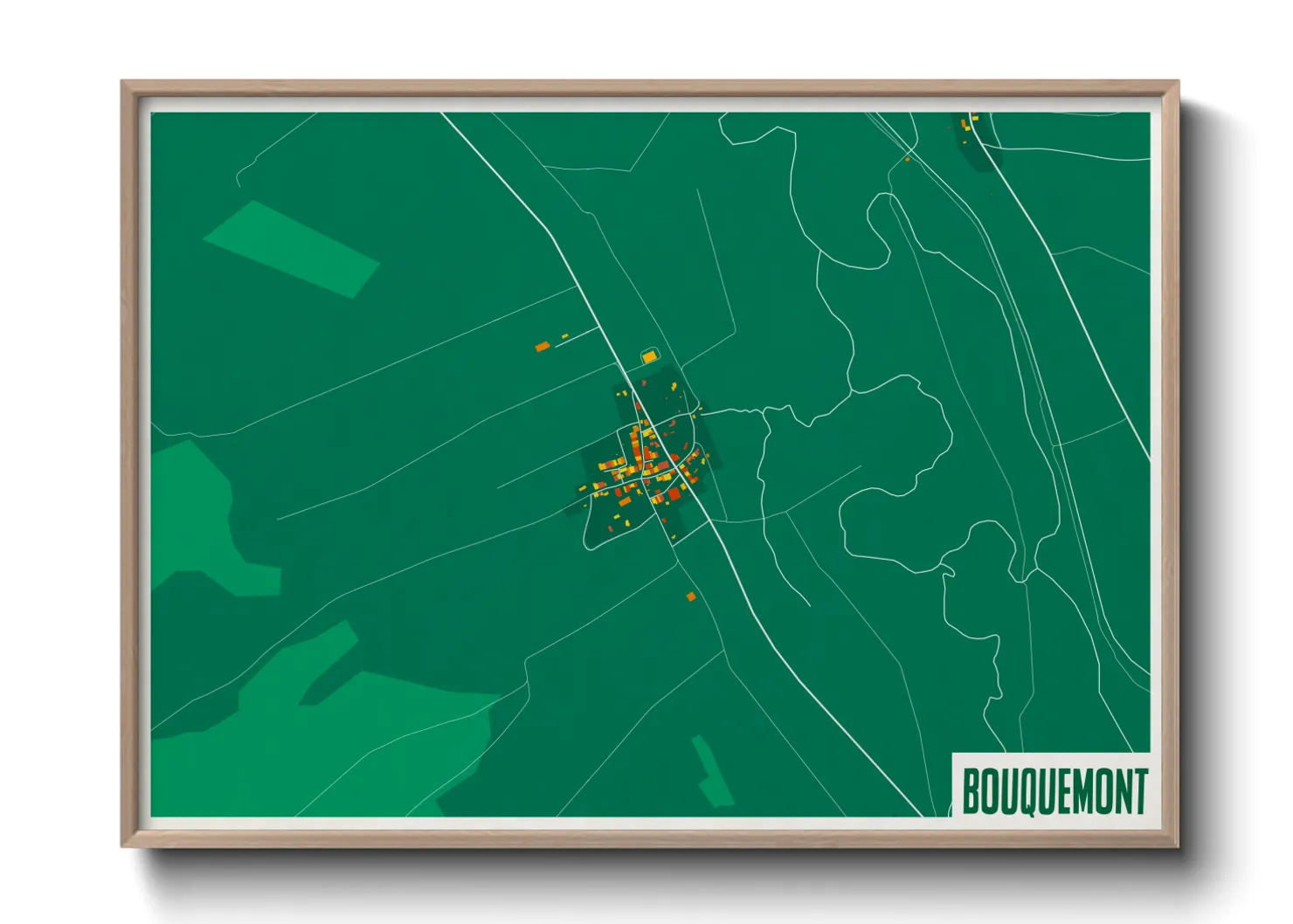 Une affiche de carte sur Bouquemont