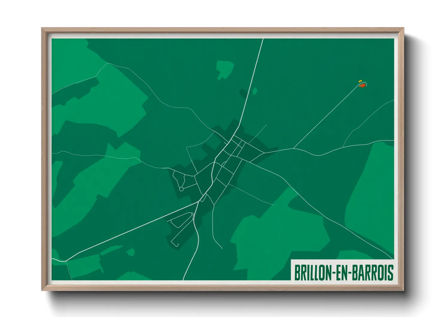 Une affiche de carte sur Brillon-en-Barrois