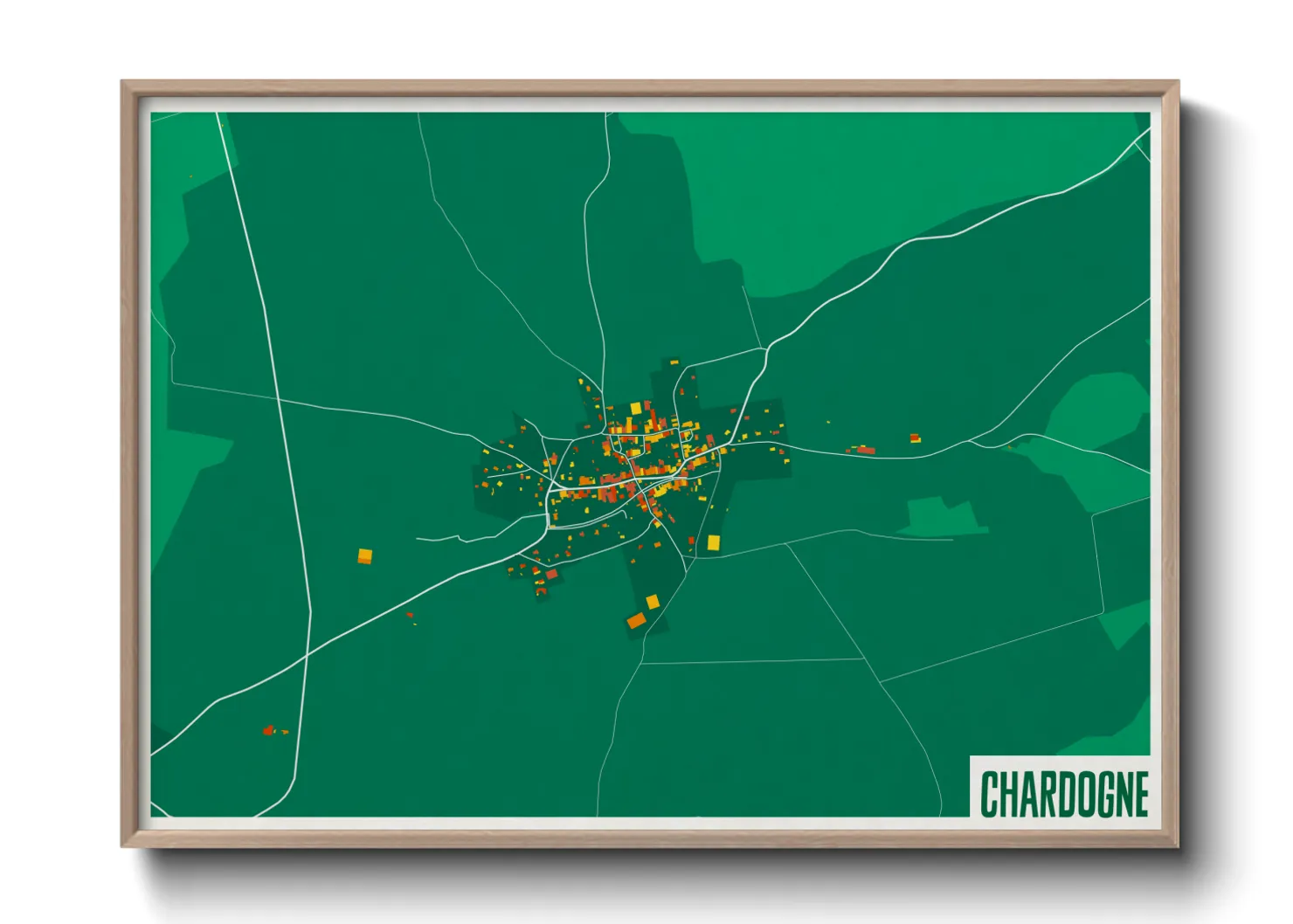Une affiche de carte sur Chardogne