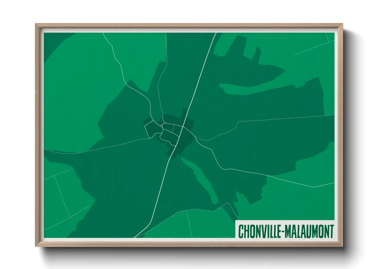 Une affiche de carte sur Chonville-Malaumont