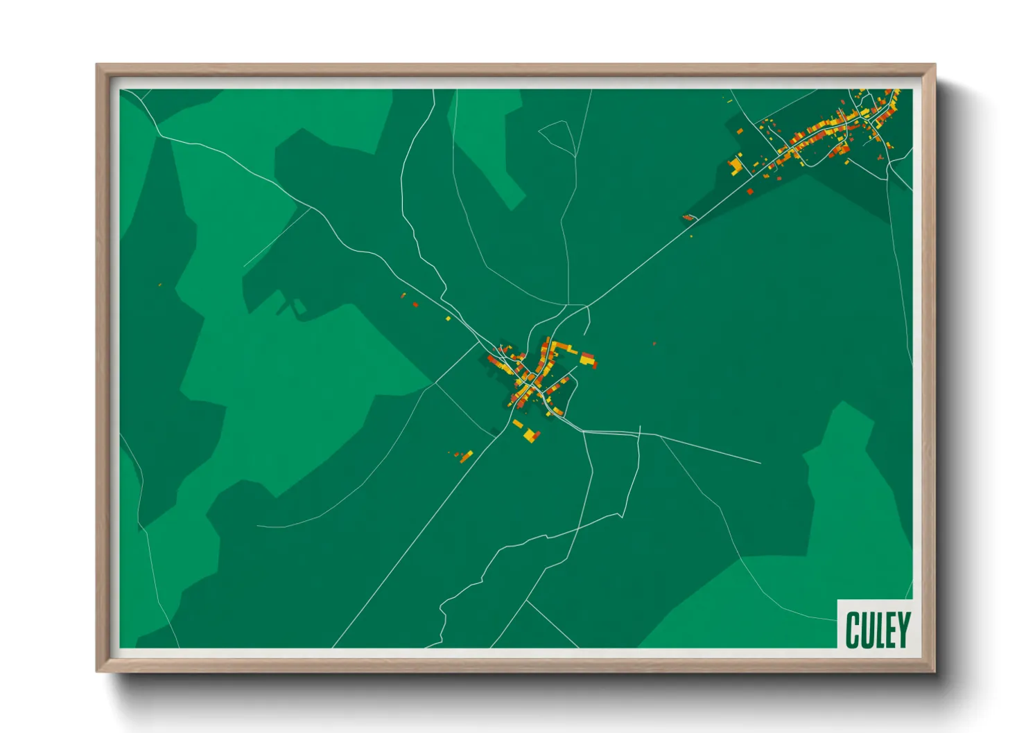 Une affiche de carte sur Culey