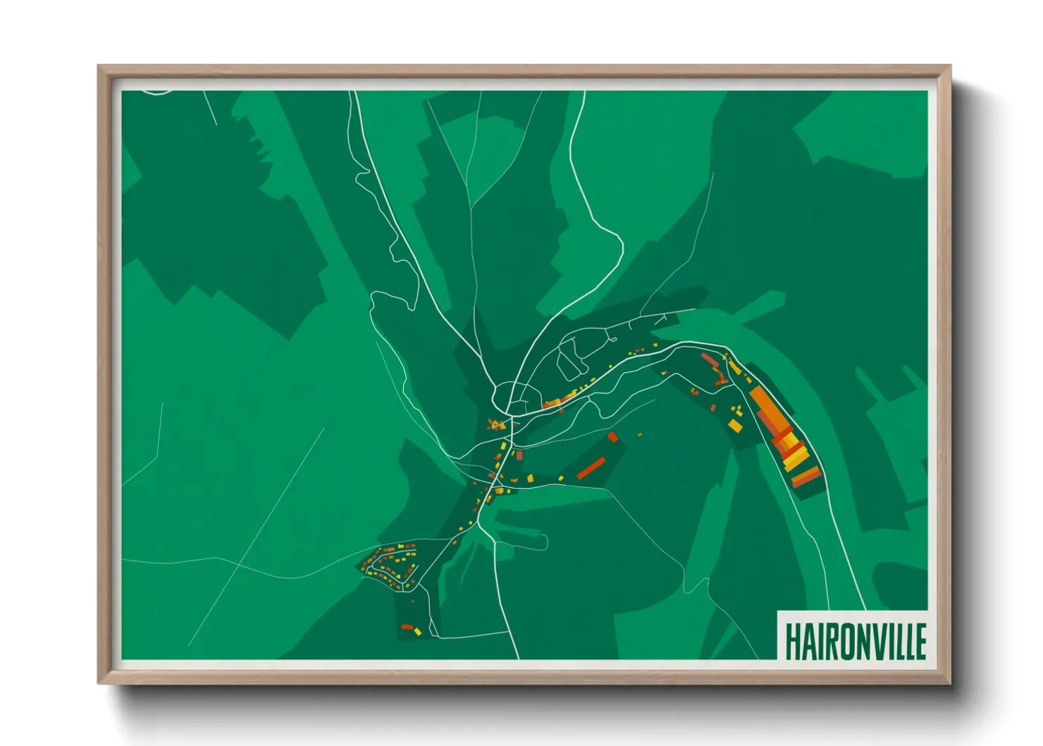 Une affiche de carte sur Haironville