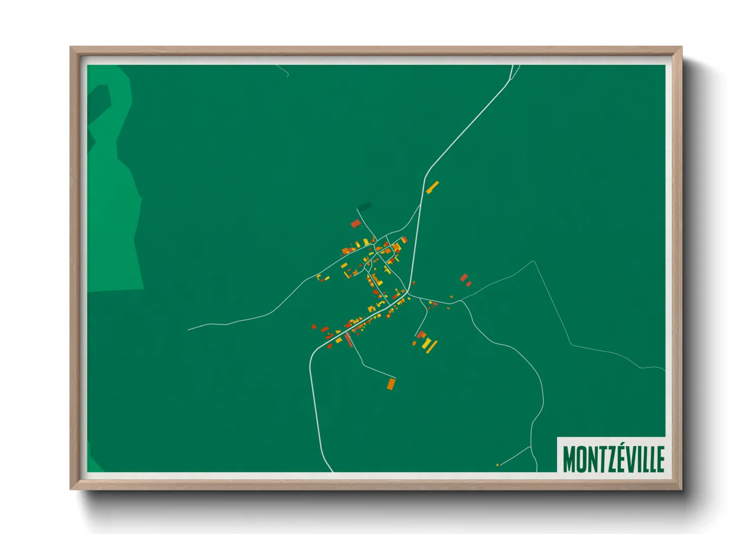 Une affiche de carte sur Montzéville