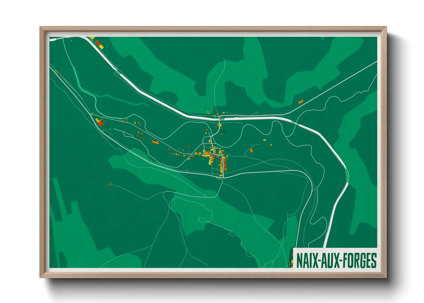Une affiche de carte sur Naix-aux-Forges