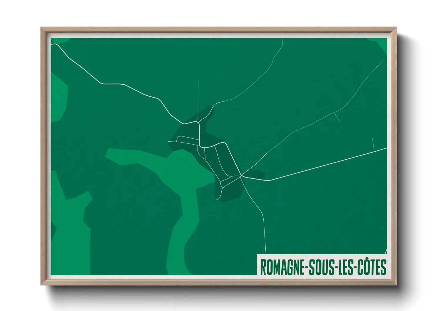 Une affiche de carte sur Romagne-sous-les-Côtes