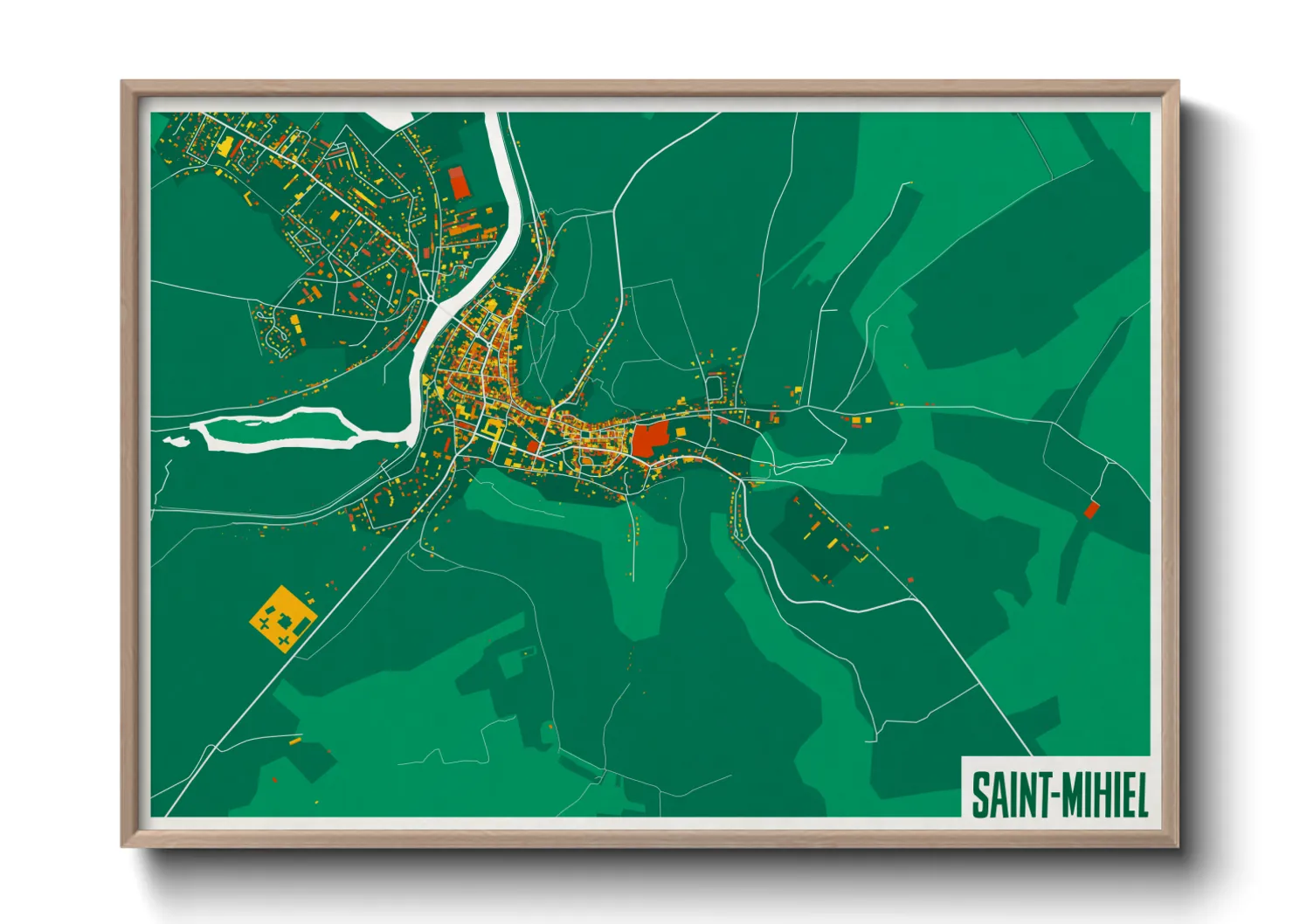 Une affiche de carte sur Saint-Mihiel