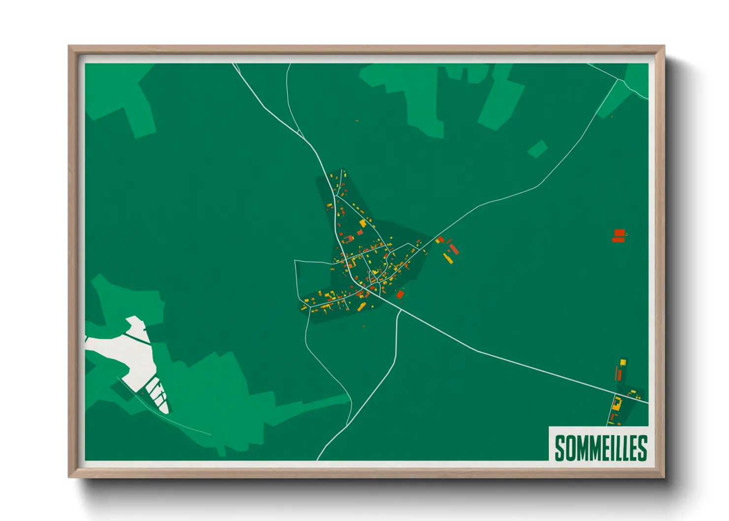 Une affiche de carte sur Sommeilles