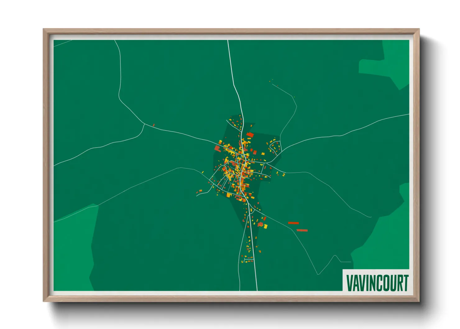 Une affiche de carte sur Vavincourt