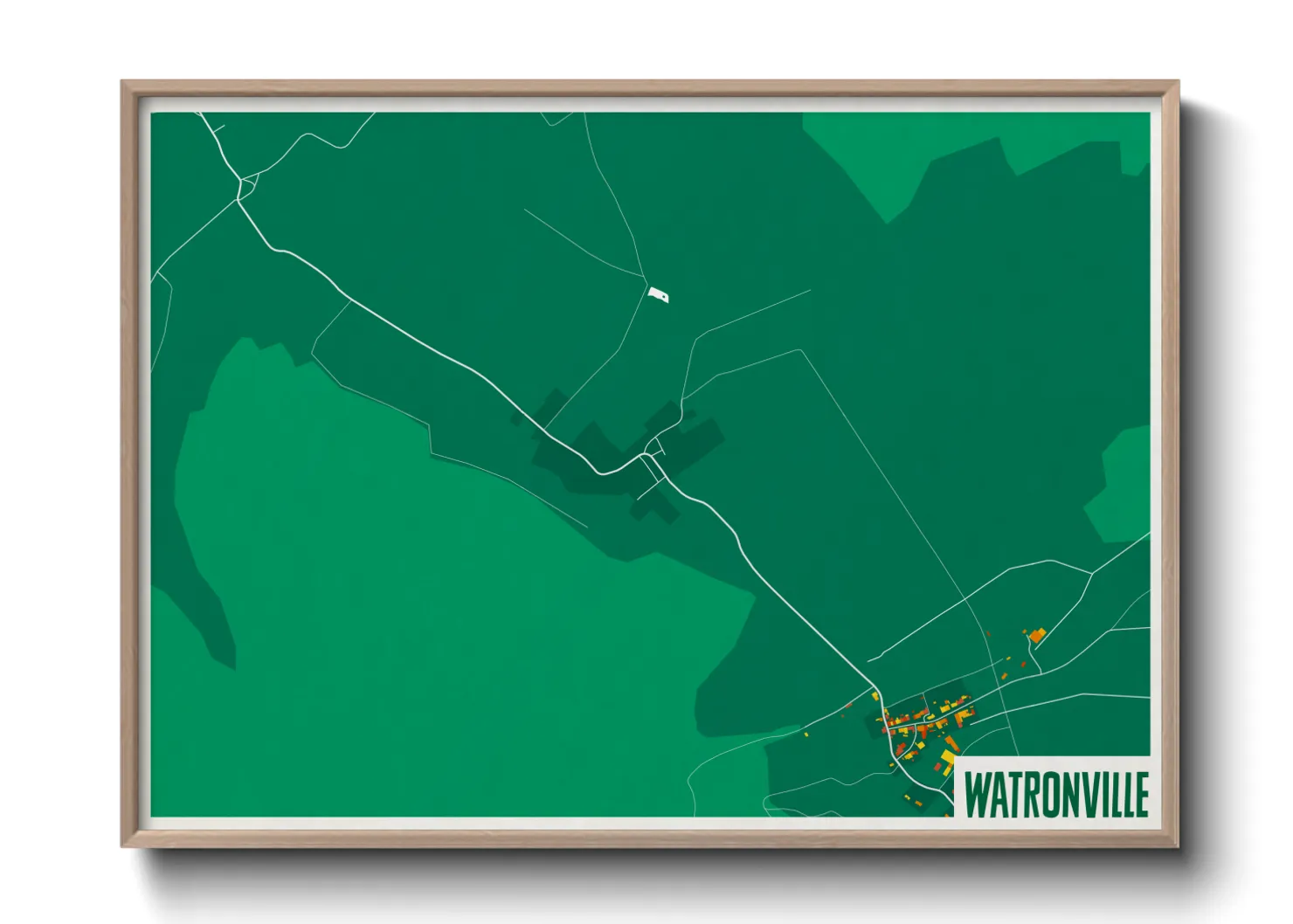 Une affiche de carte sur Watronville