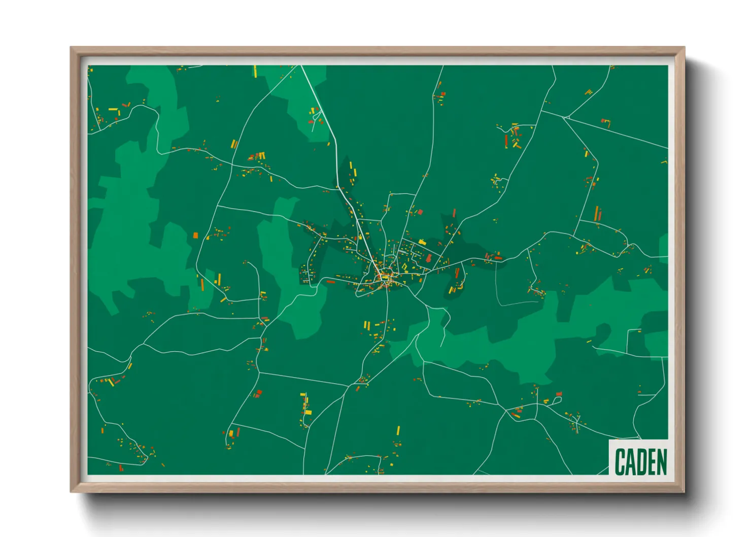 Une affiche de carte sur Caden