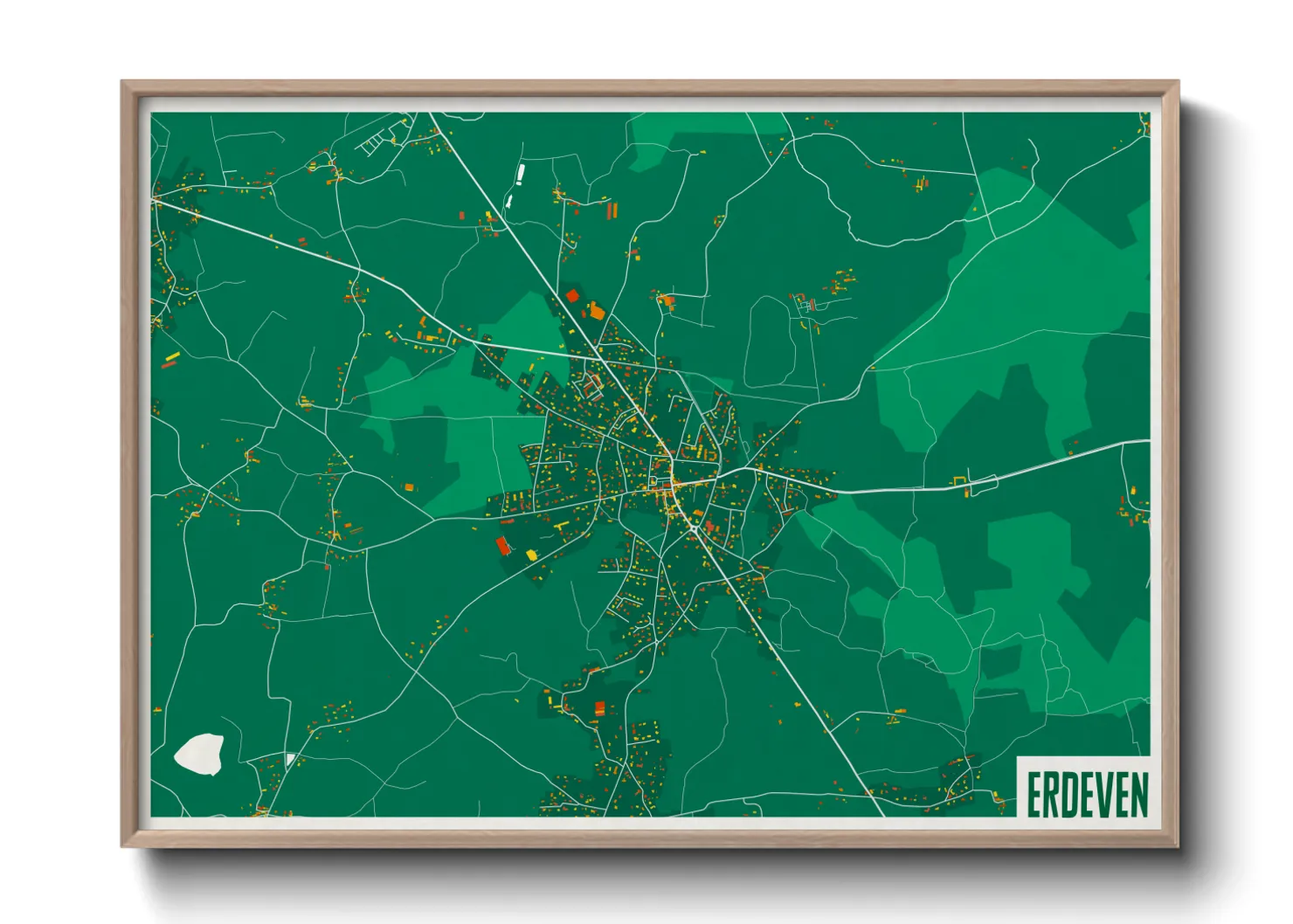 Une affiche de carte sur Erdeven